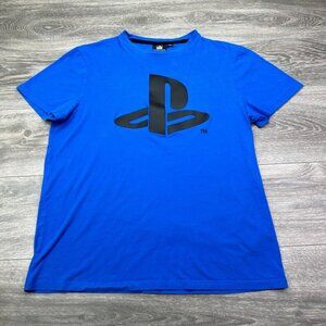 Sony Playstation Logo Shirt Men's Size XL Royal Blue Gamer PS5 Gaming Official